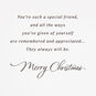Elegant Burgundy and Gold Christmas Card for Friend Sentiment image number 2