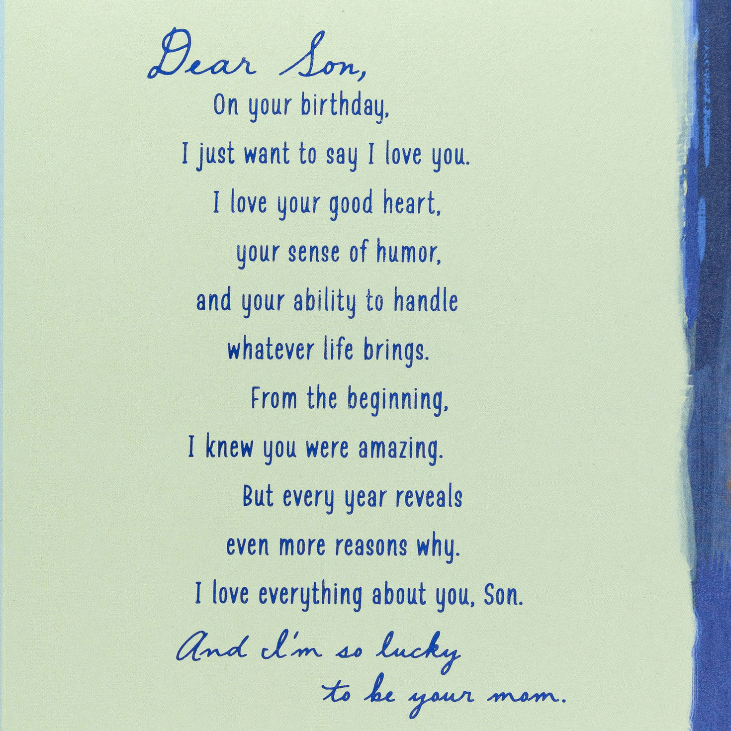 Letters from Mom and Dad Birthday Card for Son sentiment image number 3