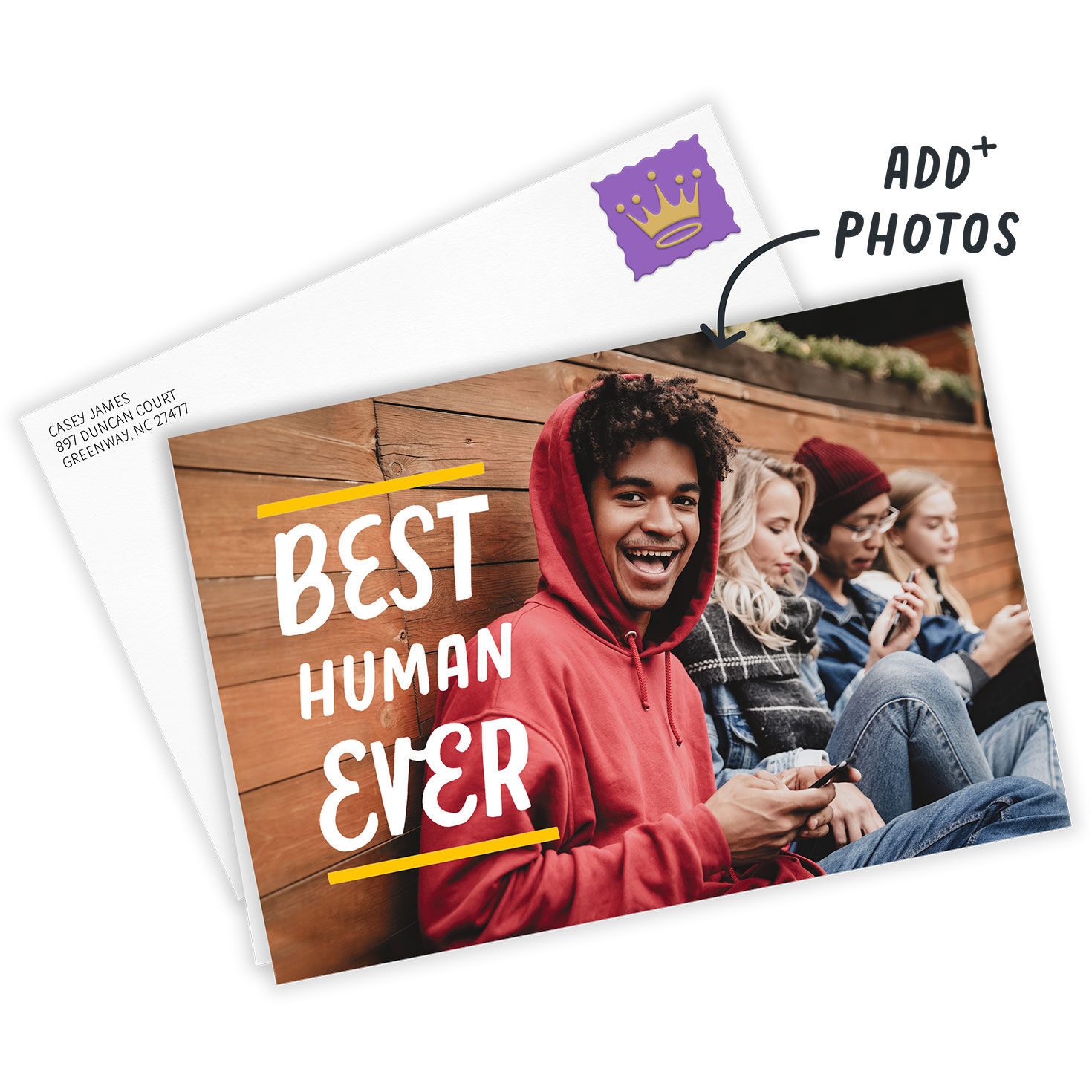 Personalized Best Ever Fun Lettering Photo Card  image number 2