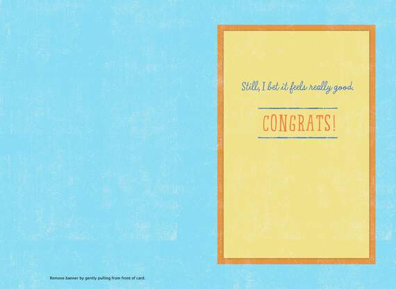 Graduation Compass Banner Funny Greeting Card, , large image number 2