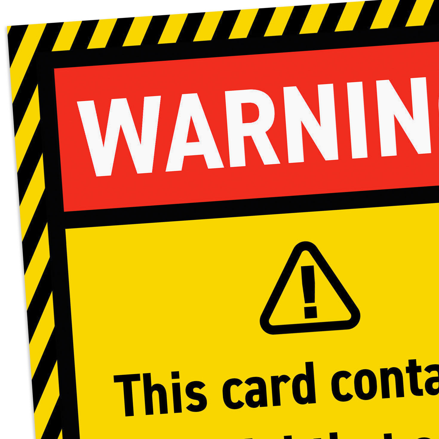 Warning Sign Funny Birthday Card Card Front Detail image number 4
