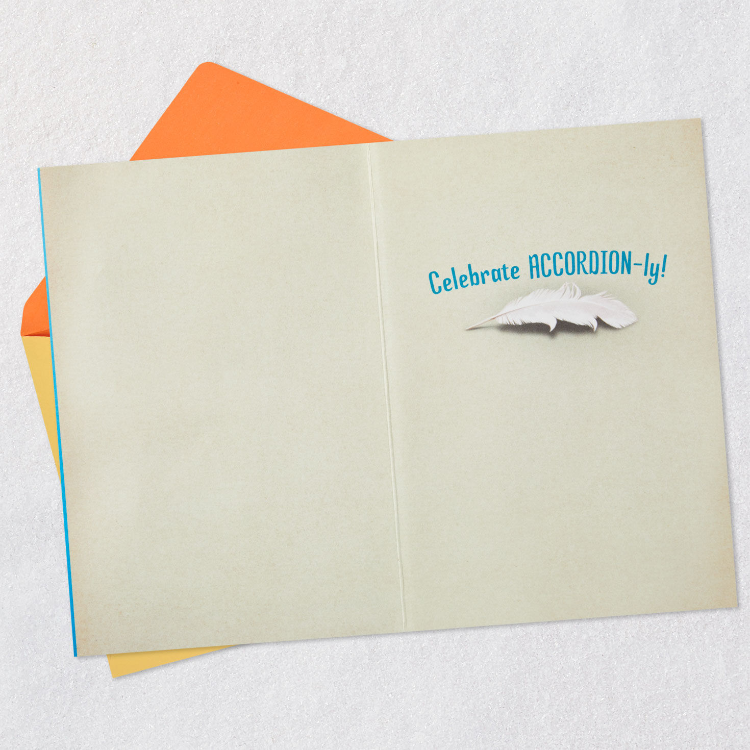 Chicken With Accordion Birthday Card With Motion Open card with envelope image number 4