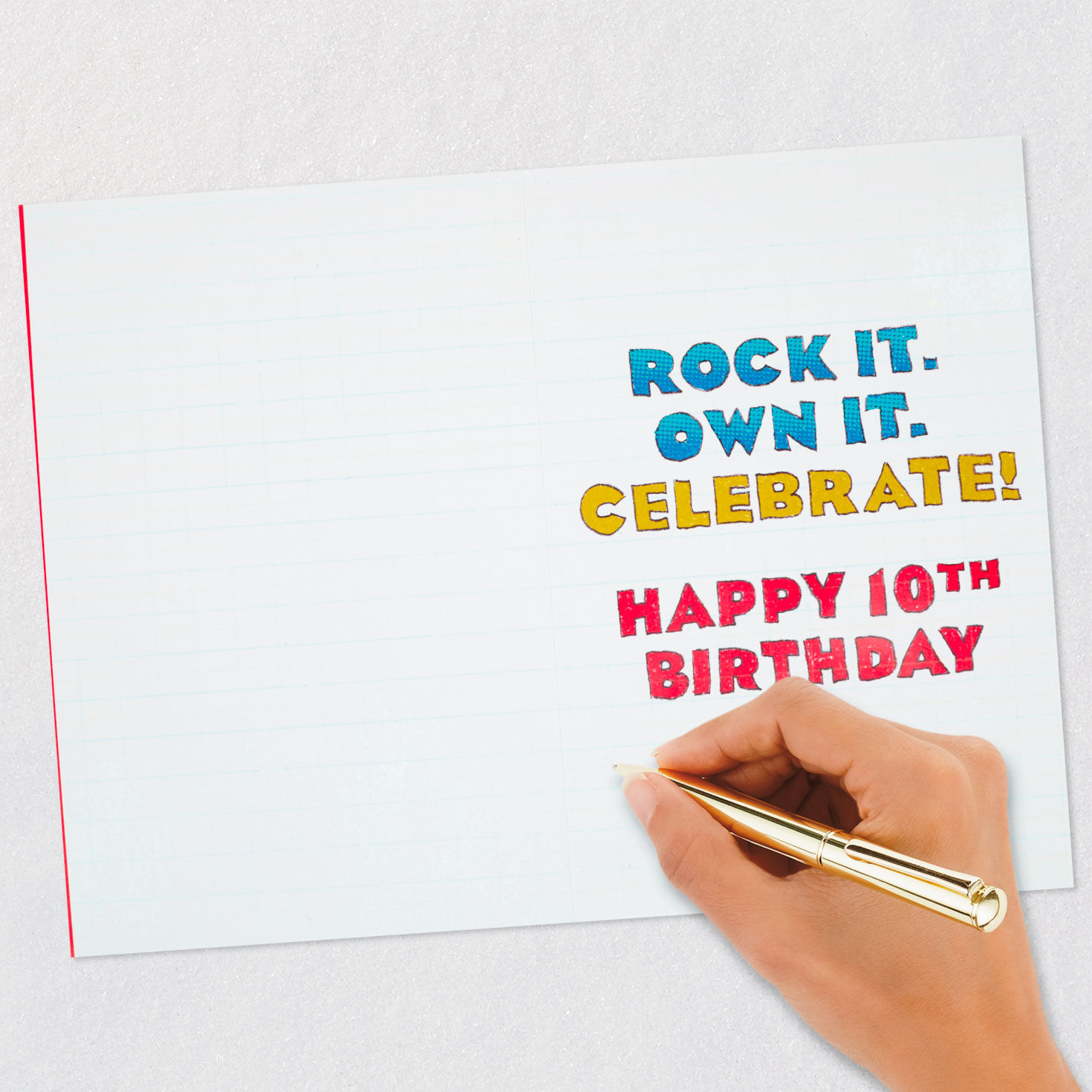 Notebook Doodles 10th Birthday Card for Boy signing card image number 6