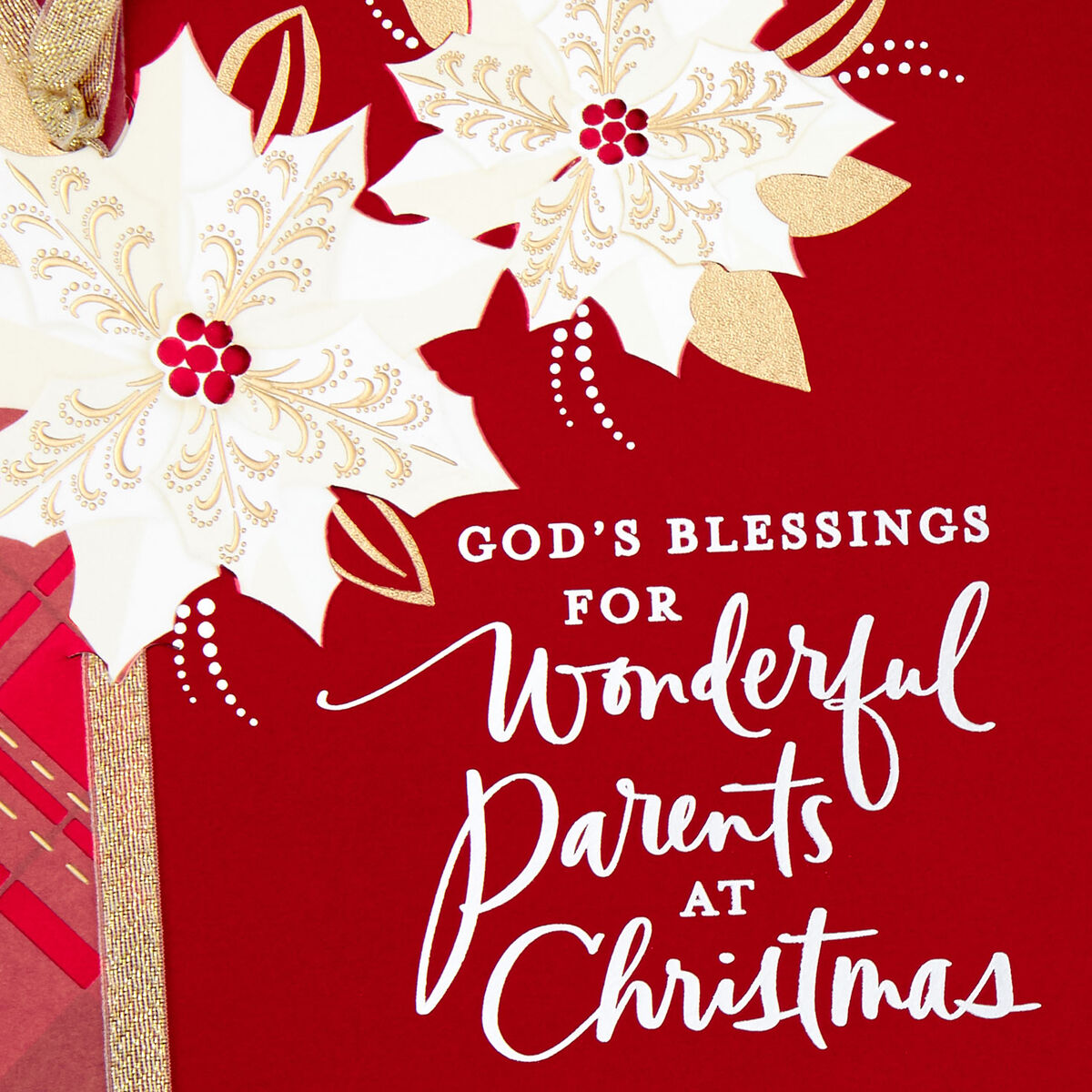 God's Many Gifts Religious Christmas Card for Parents  Greeting Cards