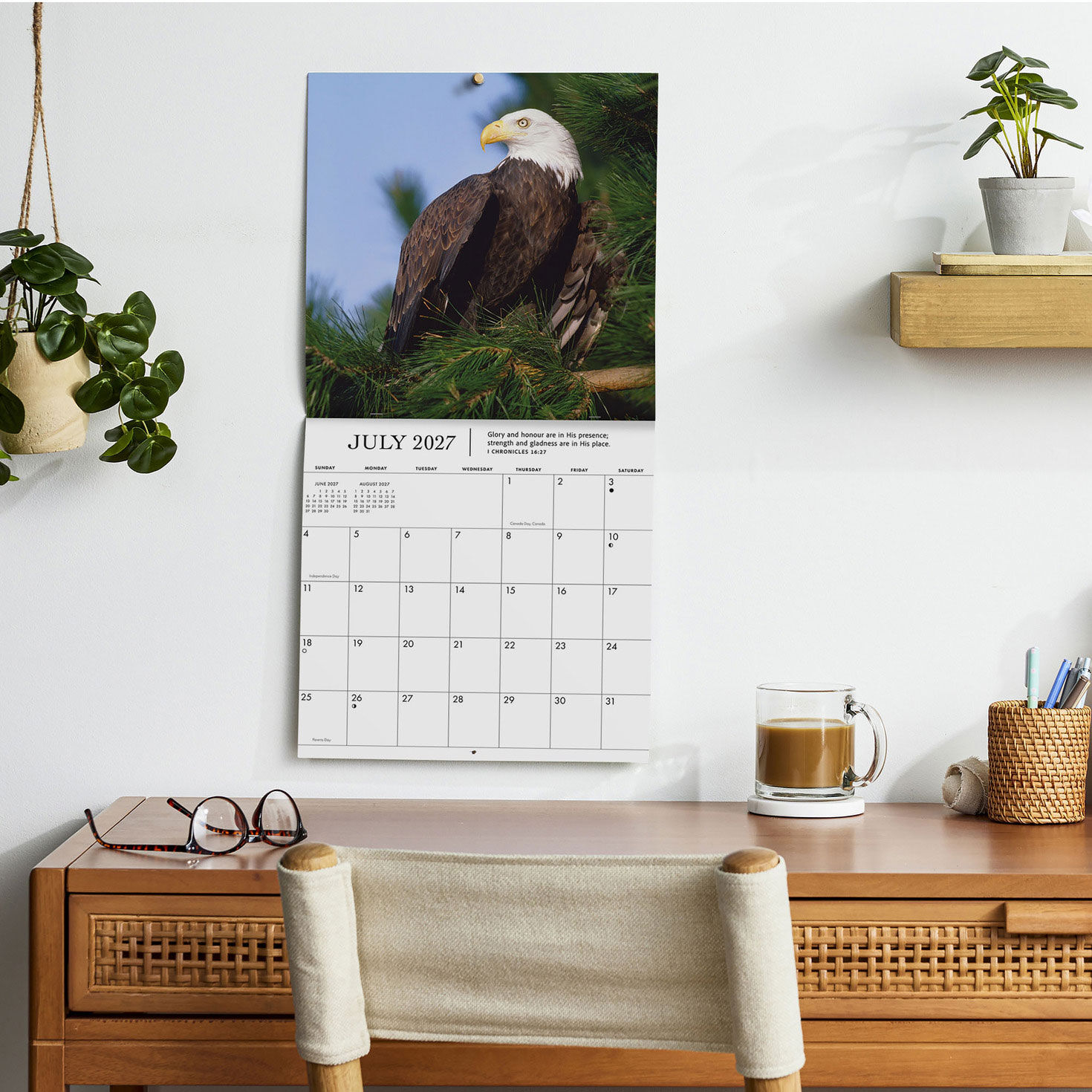 On Eagles' Wings 2027 12-Month Wall Calendar in use image number 5