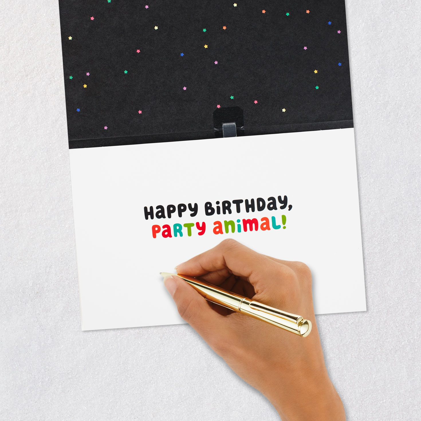 Puppies in Party Hats Funny Musical Birthday Card signing card image number 6