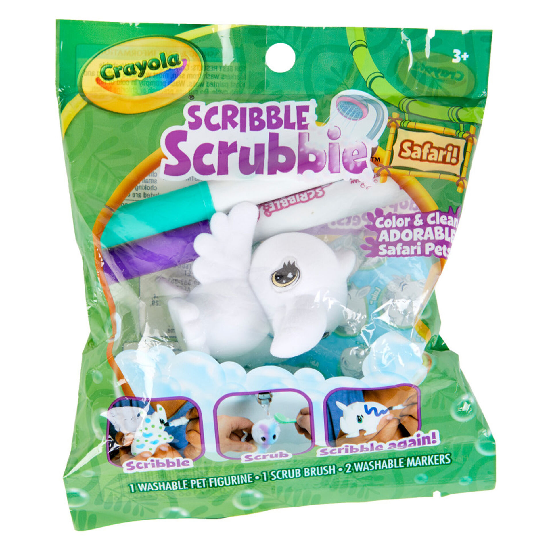 Crayola Scribble Scrubbie Safari Animal Coloring Set Arts Crafts Hallmark