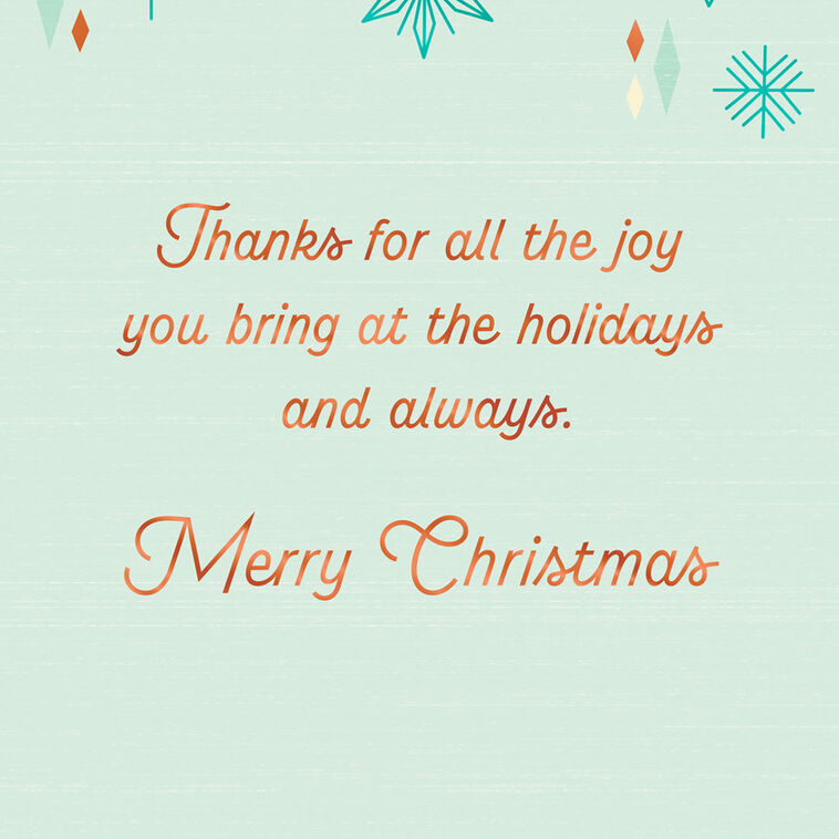 Gold, Blue and Teal Snowflakes Brother Christmas Card Sentiment image number 3