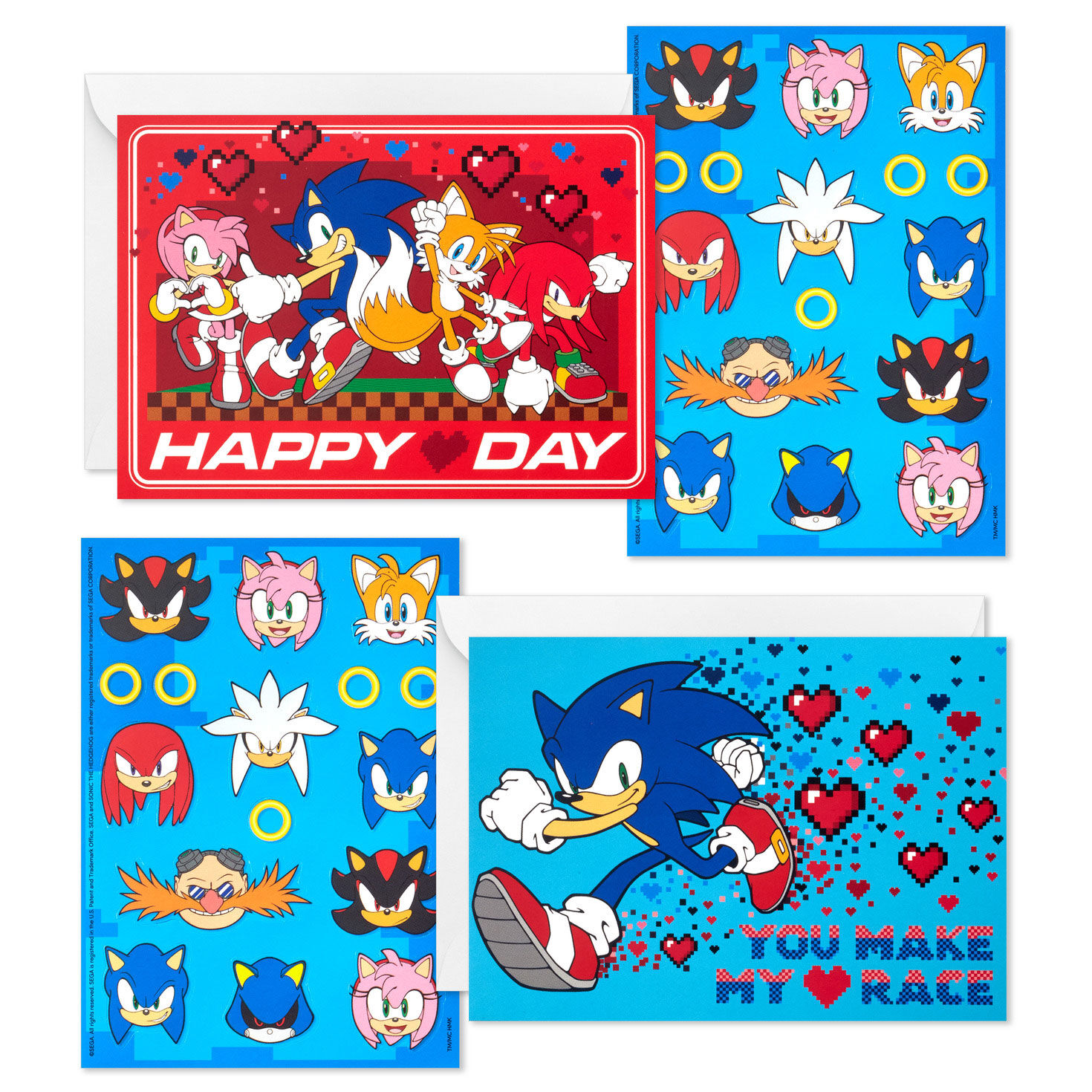 Sonic the Hedgehog Fun-Filled Kids Assorted Valentines With Sticker Sheets, Pack of 24, , large image number 2