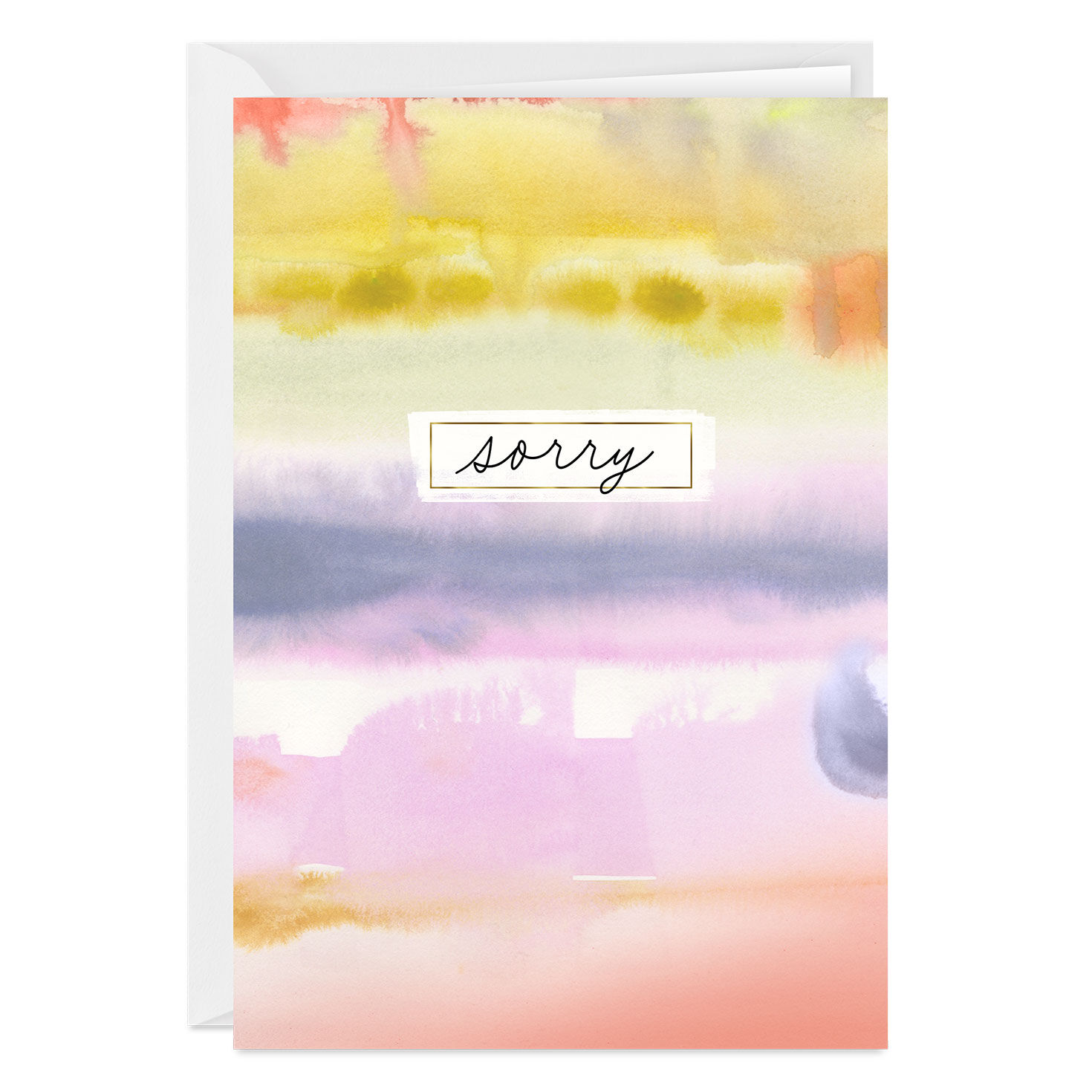 Sorry Gentle Watercolors Custom Card