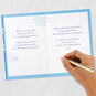 Blue and White Snowflakes Dad Christmas Card from Daughter Signing card image number 8