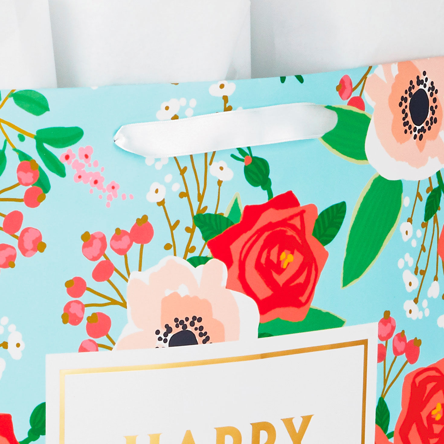 17" Teal Floral XL Mother's Day Gift Bag With Tissue for only USD 7.99 | Hallmark
