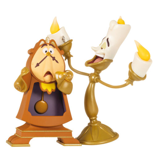 Disney Beauty and the Beast Lumiere and Cogsworth Ornament, 
