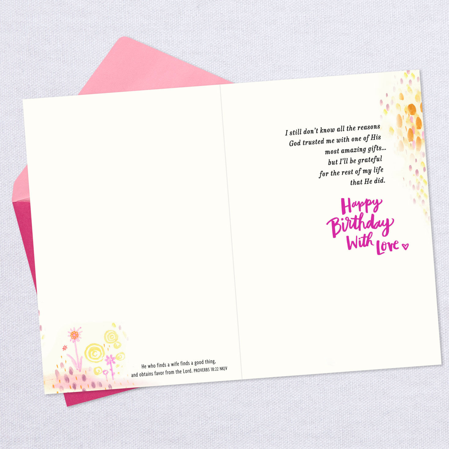 Grateful Husband Religious Birthday Card for Wife, , large image number 4