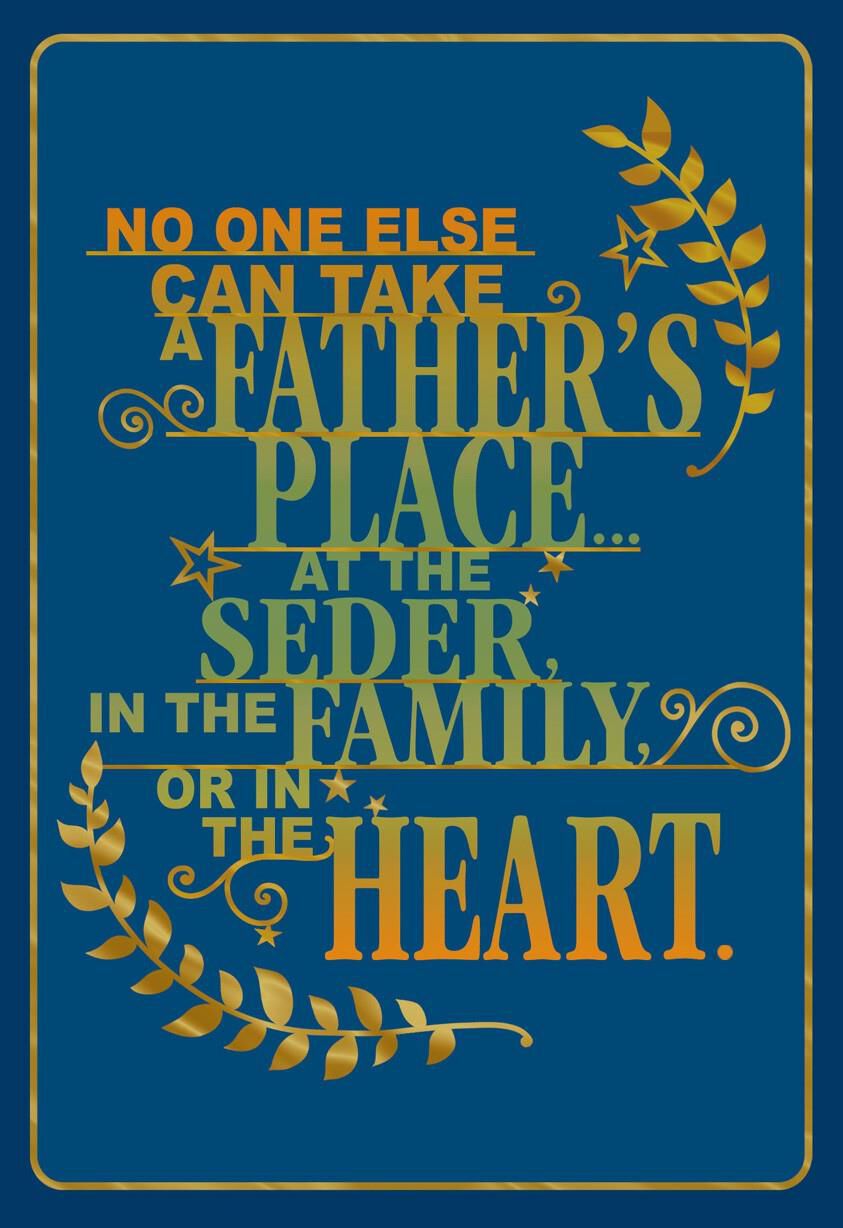 A Father's Place Passover Card
