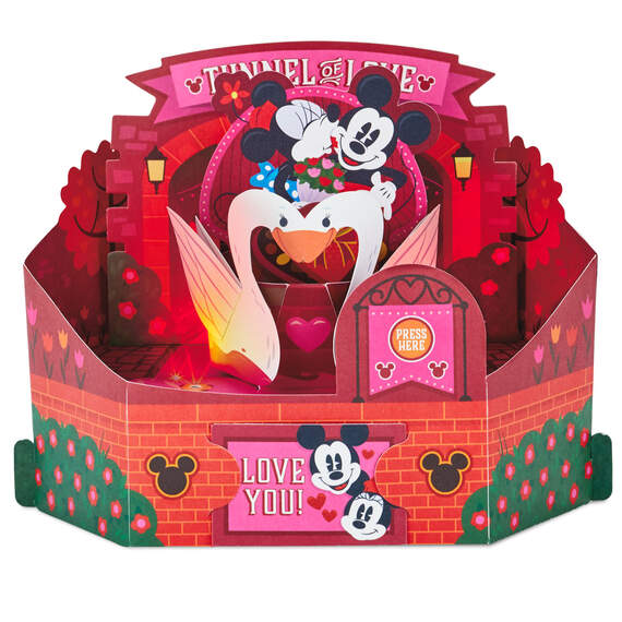 Disney Mickey and Minnie Pop Up Musical Valentine's Day Card With Light, , large image number 2