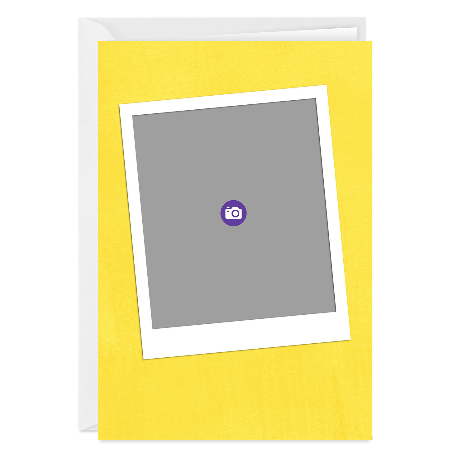 Personalized Instant Photo on Yellow Blank Photo Card  image number 3