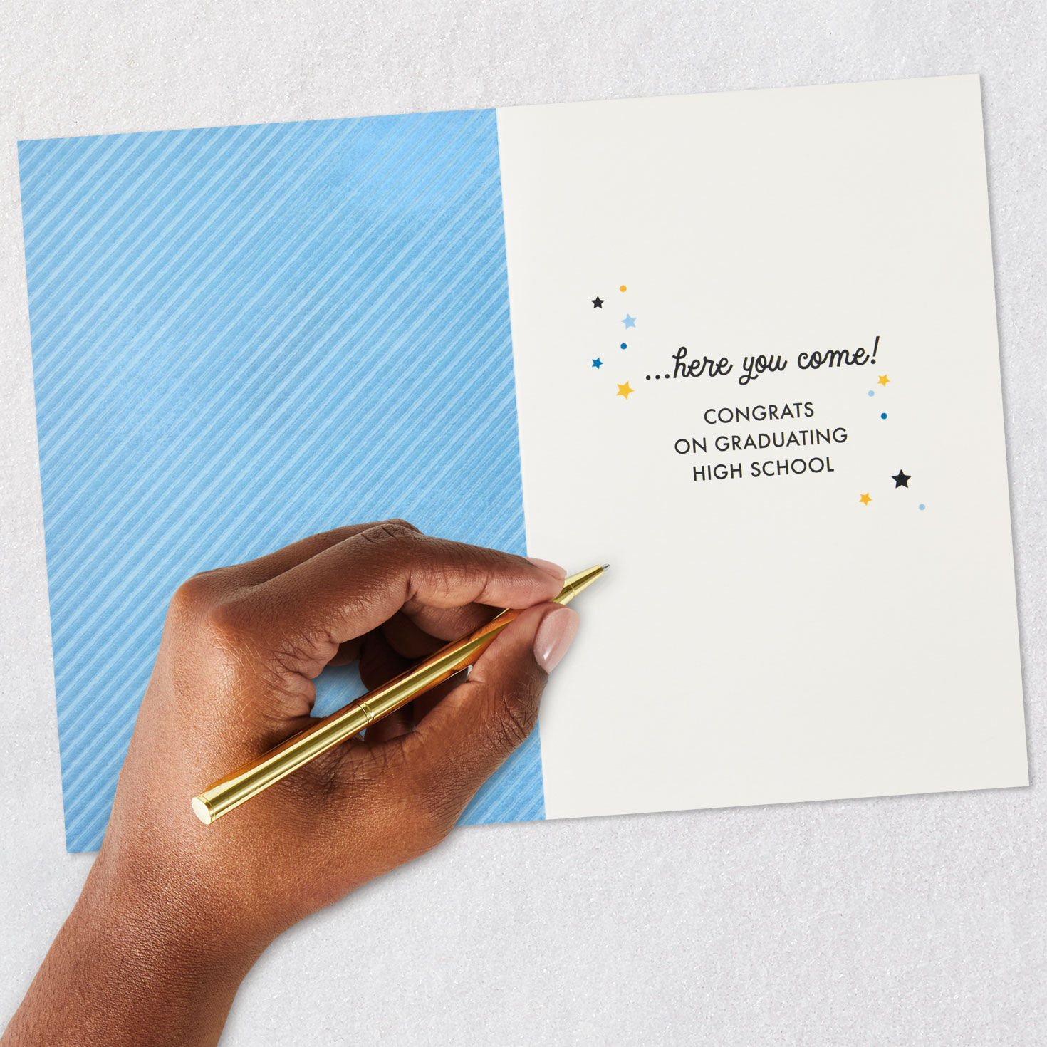 Grad Cap on Globe High School Graduation Card Signing card image number 6