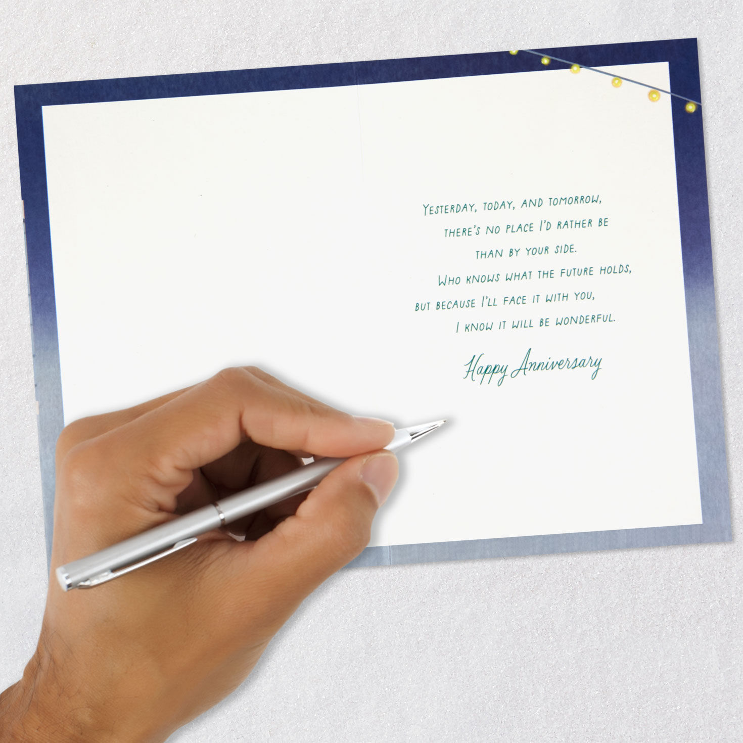 Folding Chairs and Firepit 25th Anniversary Card for Spouse Signing card image number 6