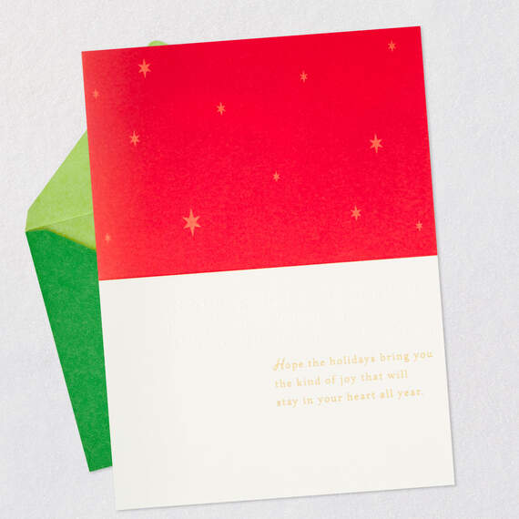 Merry Wishes Braille Christmas Card, , large image number 3