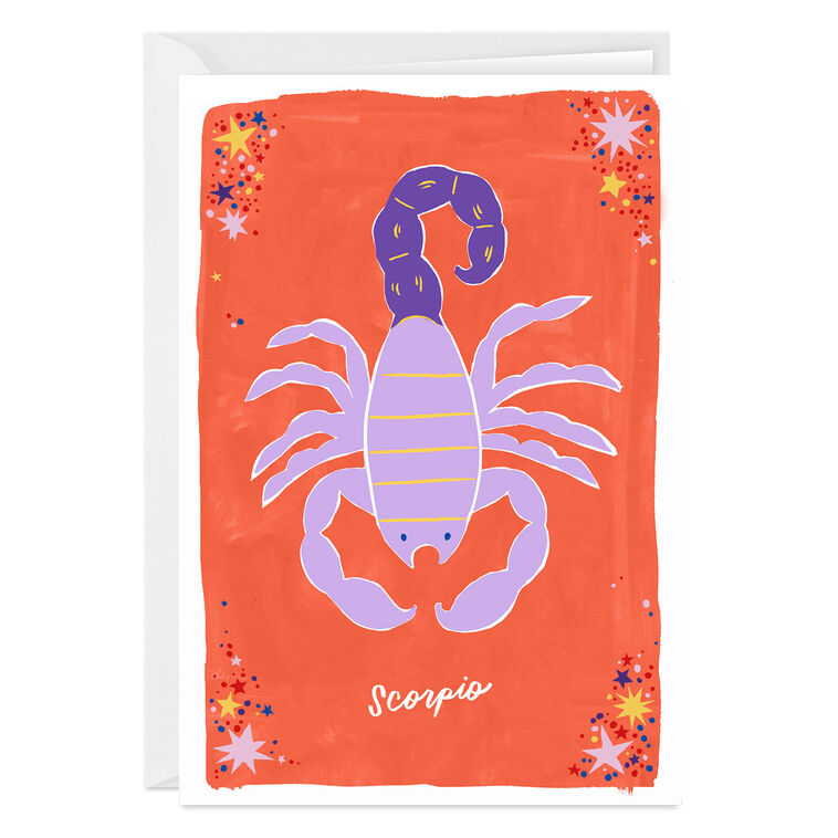 Bold and Bright Scorpio Zodiac Custom Card