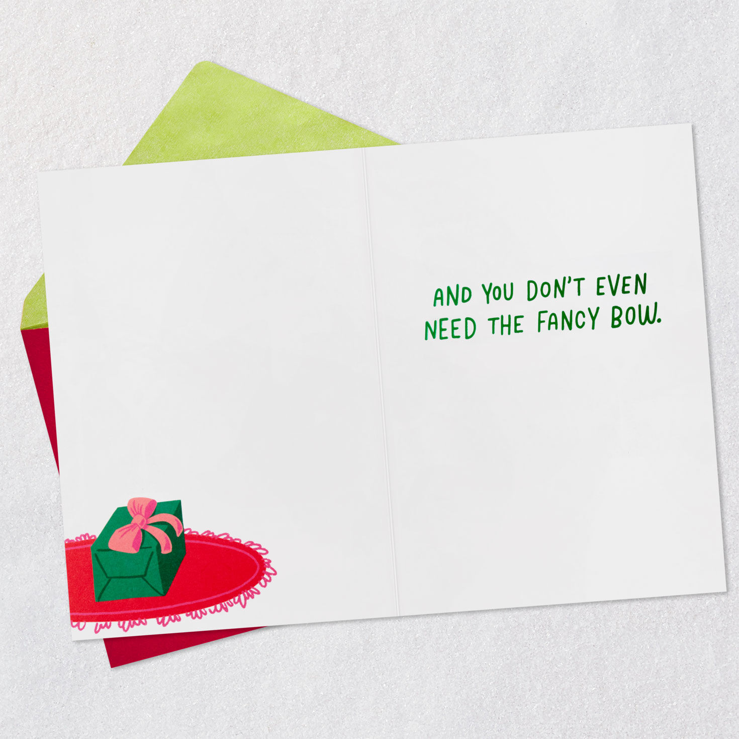 Christmas Tree and Presents Funny Christmas Card Open card with envelope image number 3
