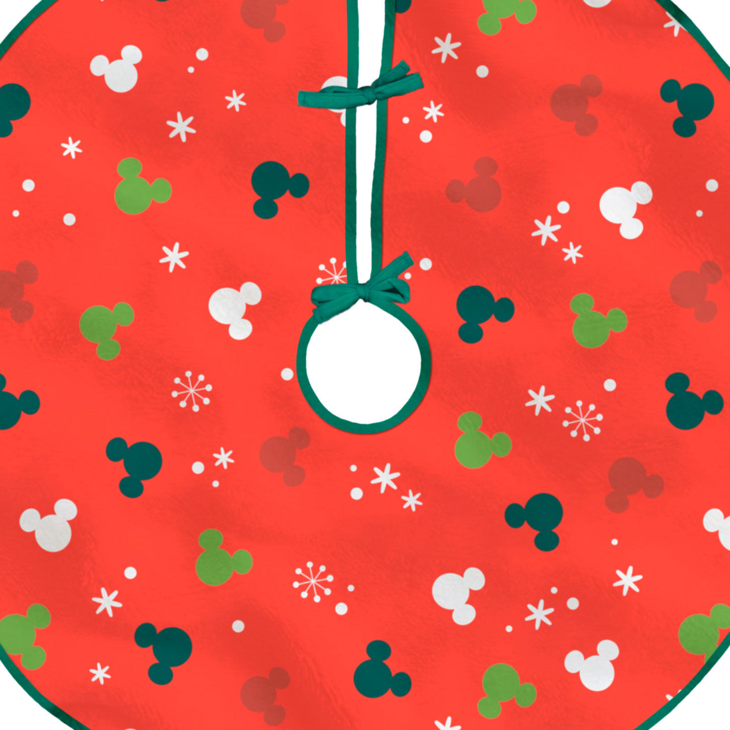 Mickey Mouse Christmas Fabric Tree Skirt upclose view image number 3