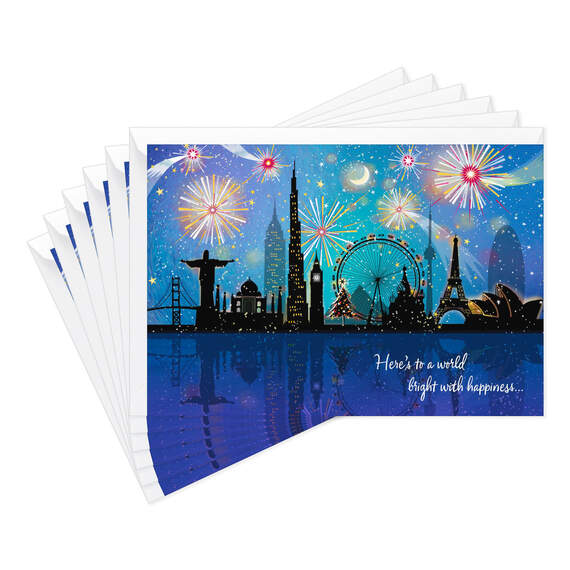 The World Celebrating New Year Cards, Pack of 6, , large image number 1