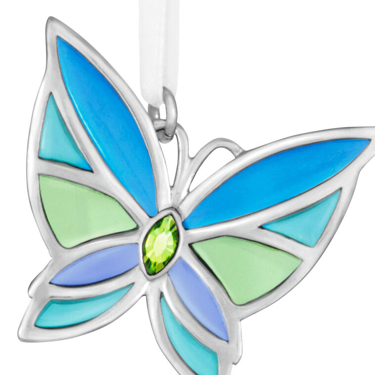 Blue and Purple Butterfly Keepsake Ornament  image number 5