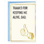 Thumbs Up for Dad Funny Father's Day Card, , large image number 1