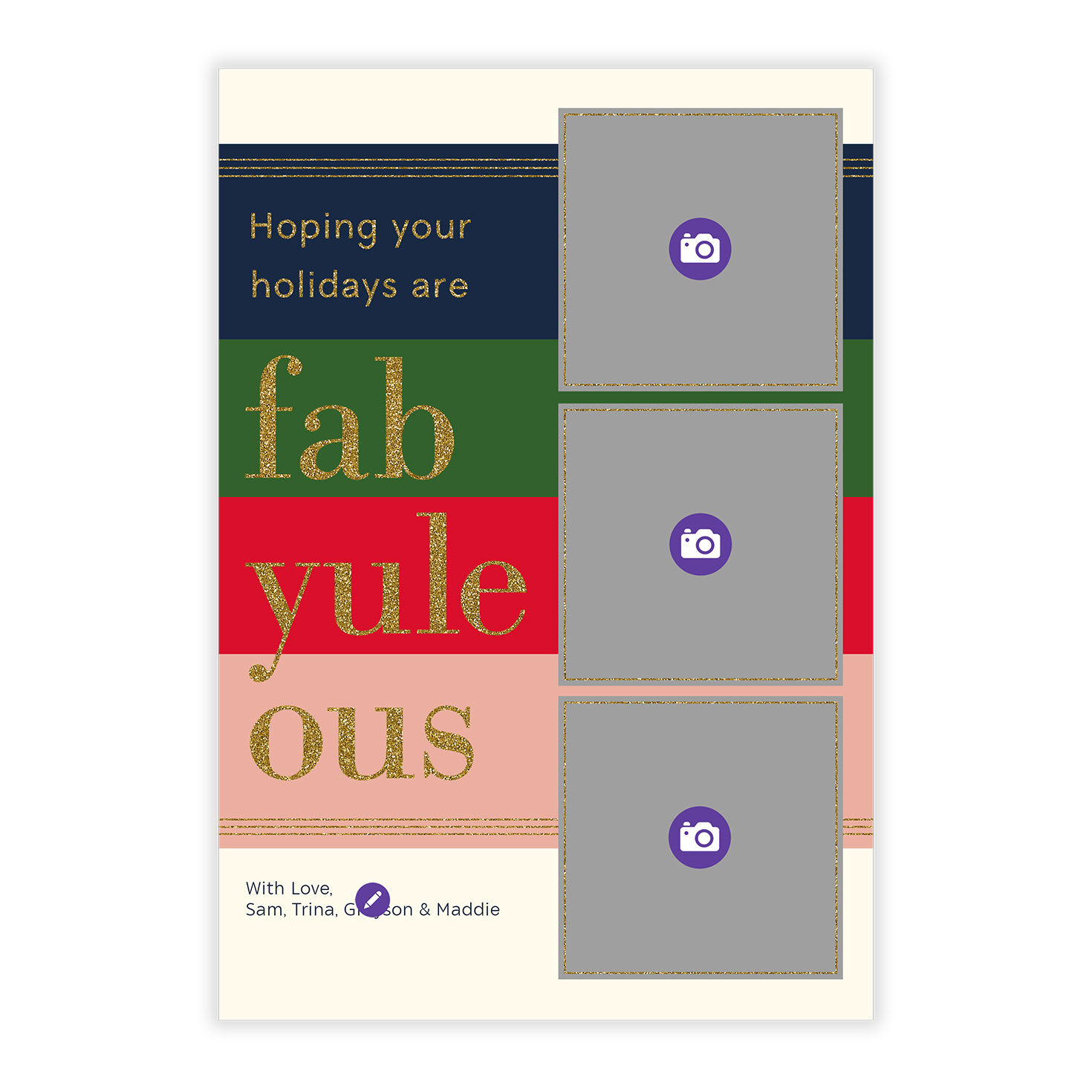 Fabulous Yule Flat Christmas Photo Card, , large image number 5