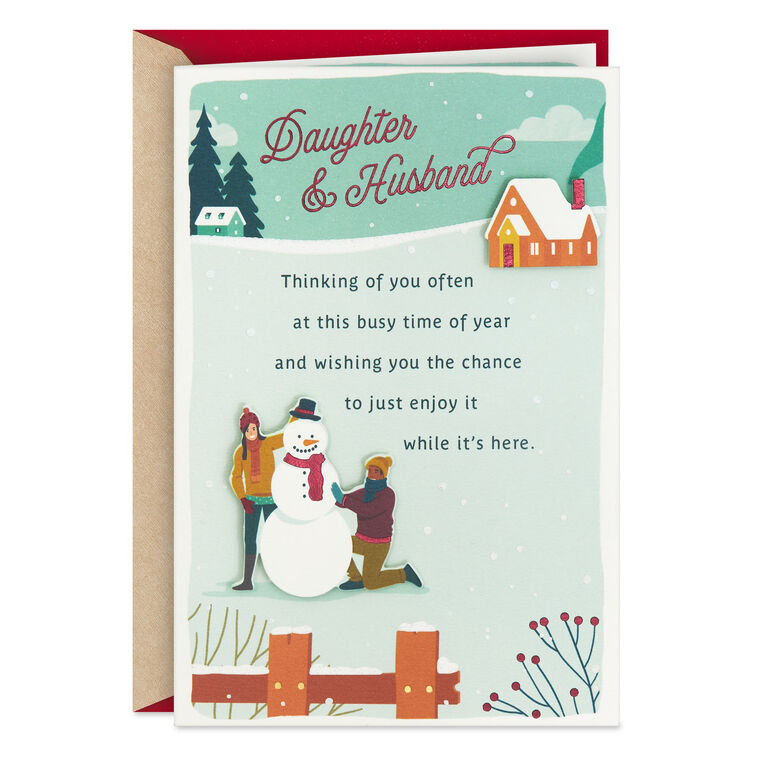 Best and Brightest Ever Christmas Card for Daughter and Her Husband
