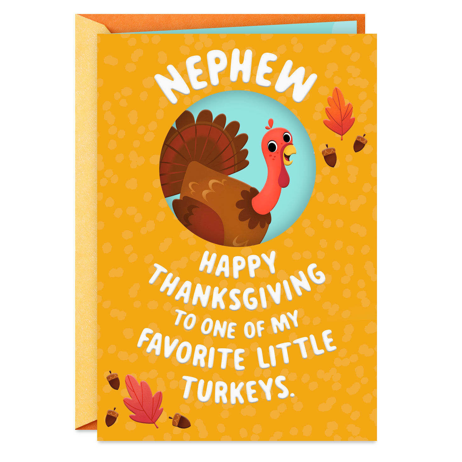 Gobble You Up Thanksgiving Card for Nephew