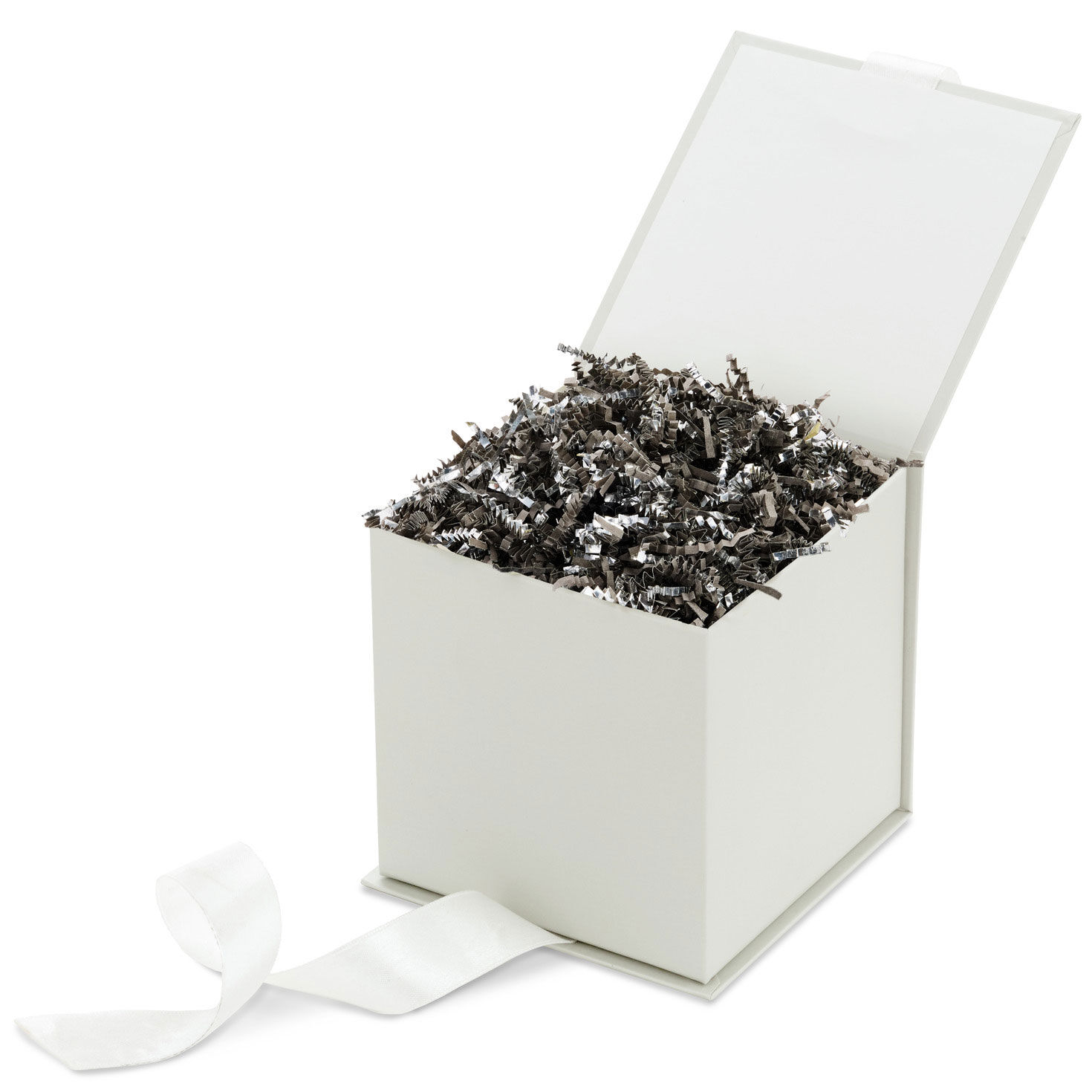 Slate Gray and Metallic Silver Shredded Paper in use image number 2