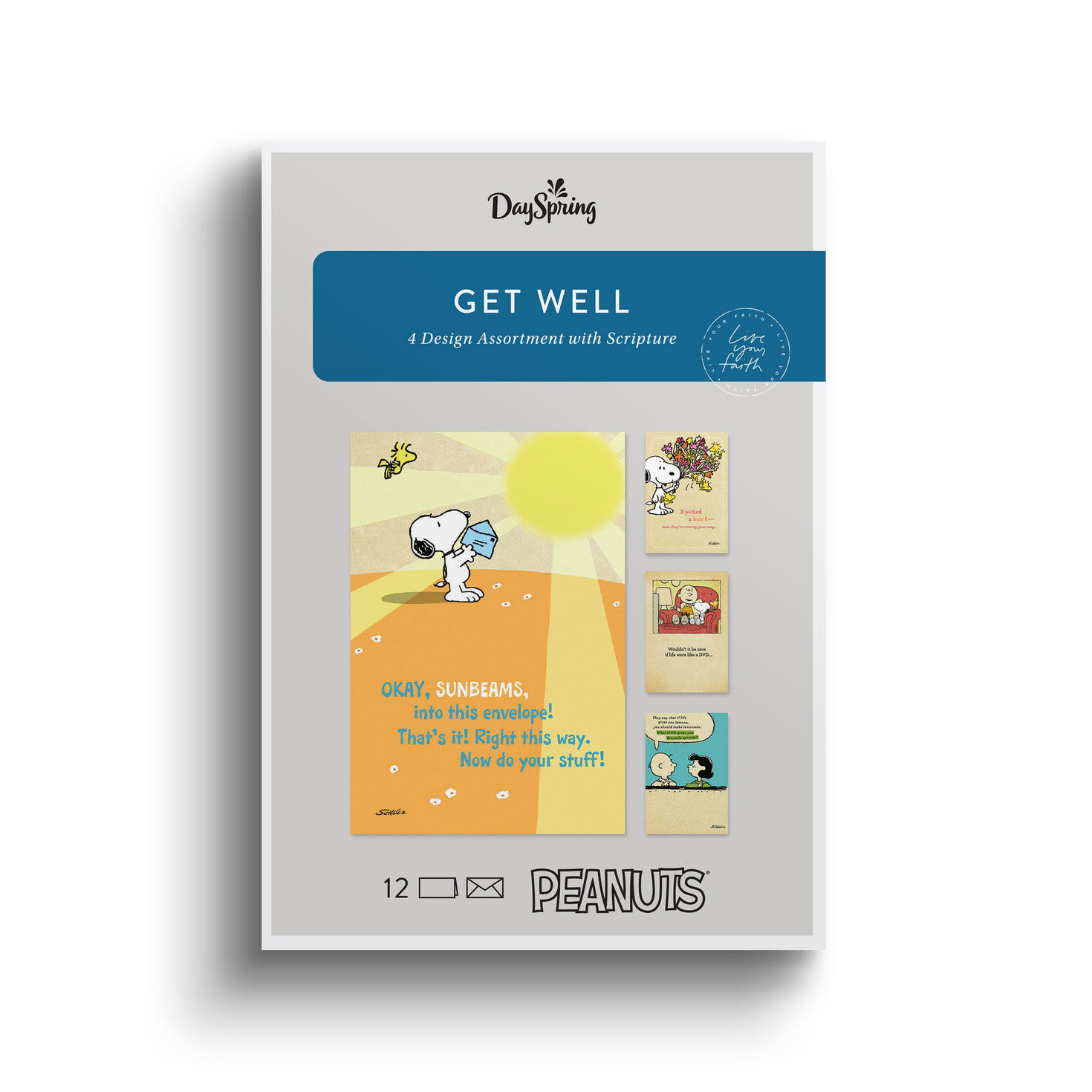 Peanuts DaySpring Get Well Cards Assortment package front image number 2