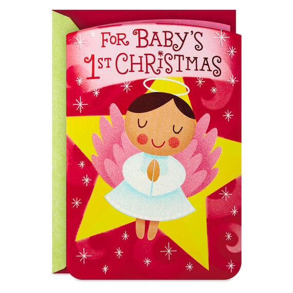 Little Angel Baby's First Christmas Card - Greeting Cards | Hallmark
