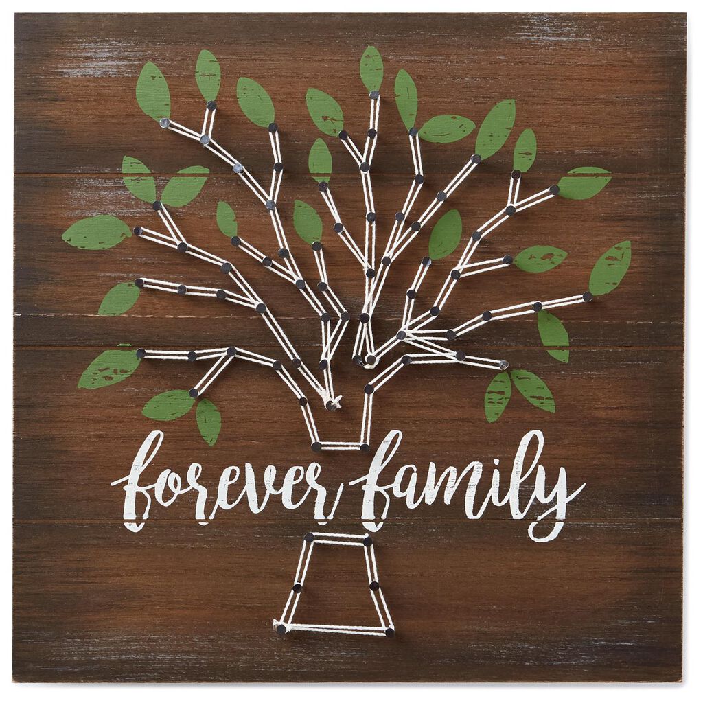 Forever Family String Art Wood Sign 11 75x11 75 Plaques Signs