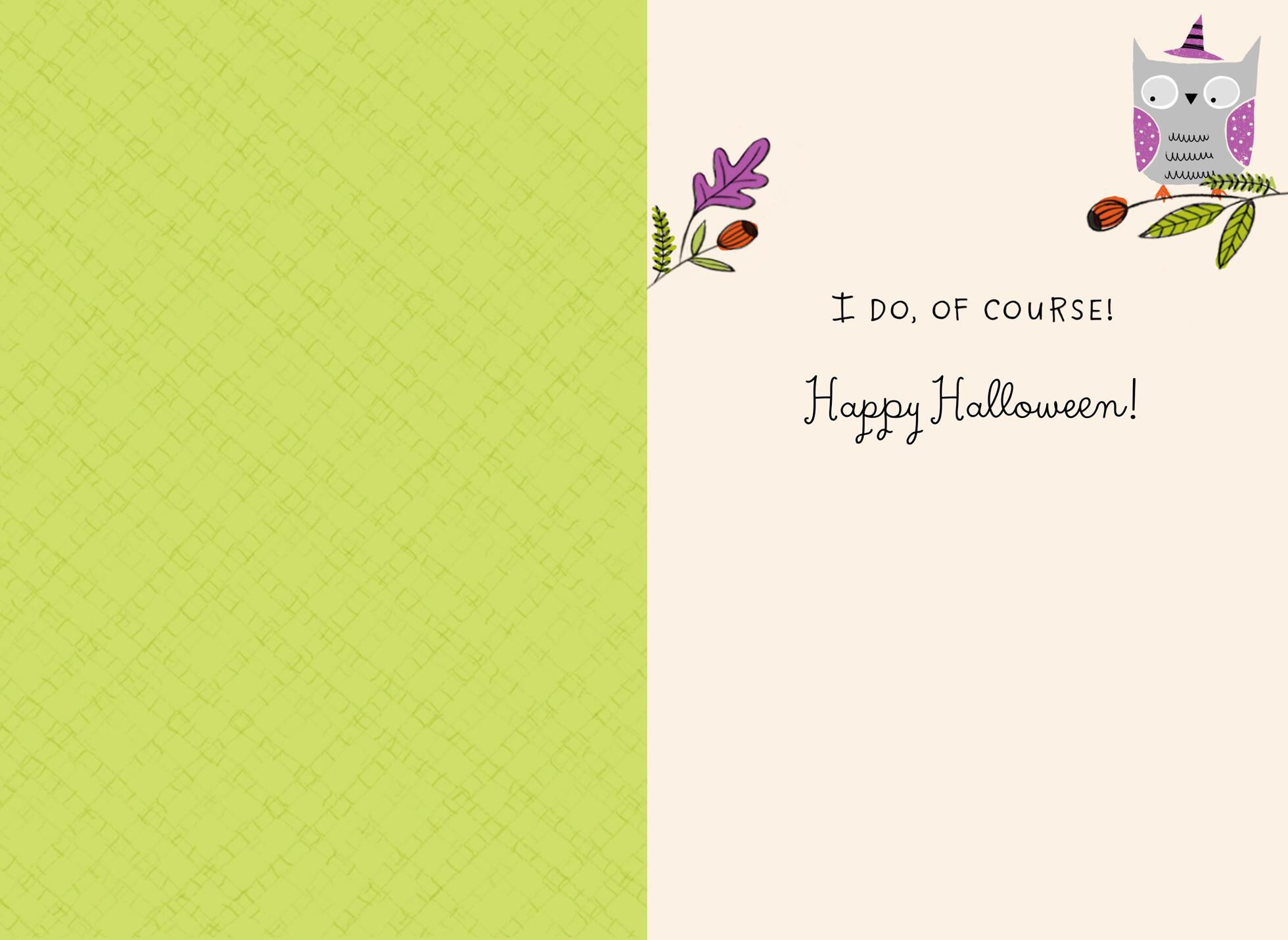 Whooo Misses You Halloween Card