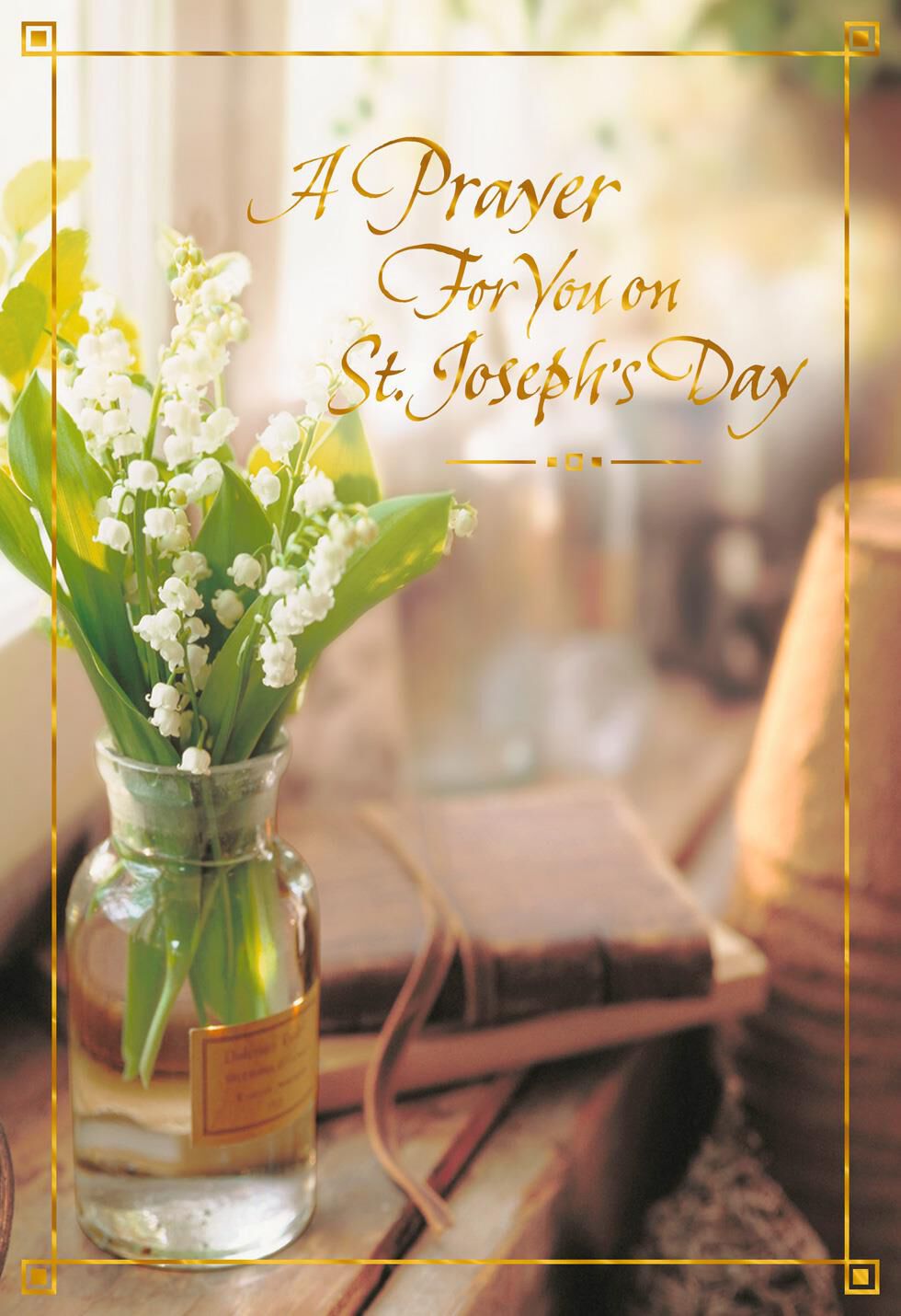 Lily of the Valley St. Joseph's Day Prayer Card