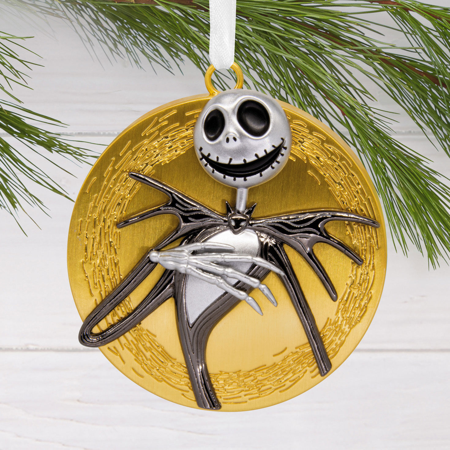 Disney Tim Burton's The Nightmare Before Christmas Jack Skellington on Moon Metal Hallmark Ornament for only USD 17.49 | Hallmark