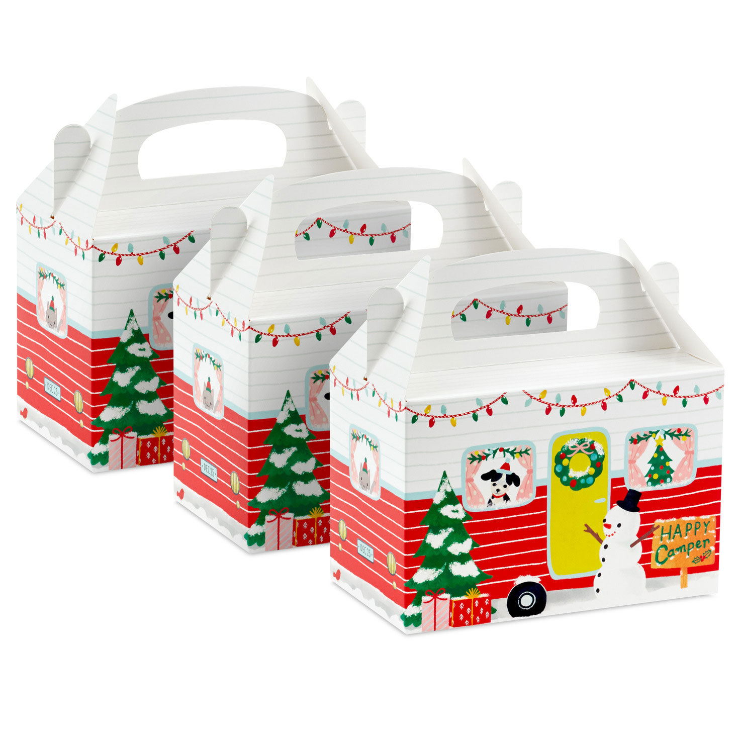 Happy Camper 3-Pack Holiday Gable Gift Box Bundle