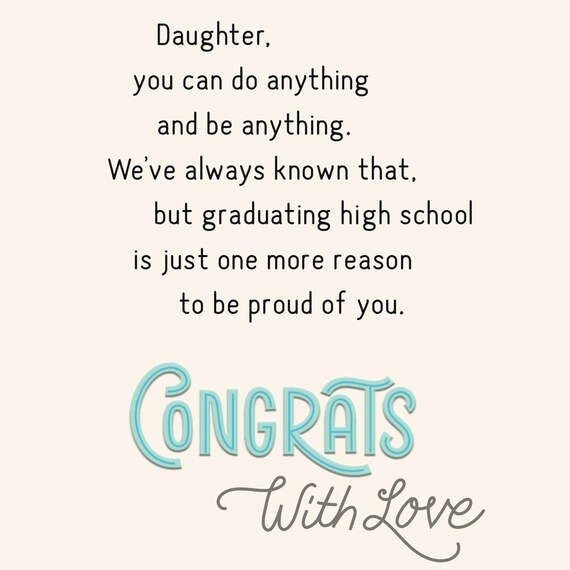 So Proud of You High School Graduation Card for Daughter, , large image number 2