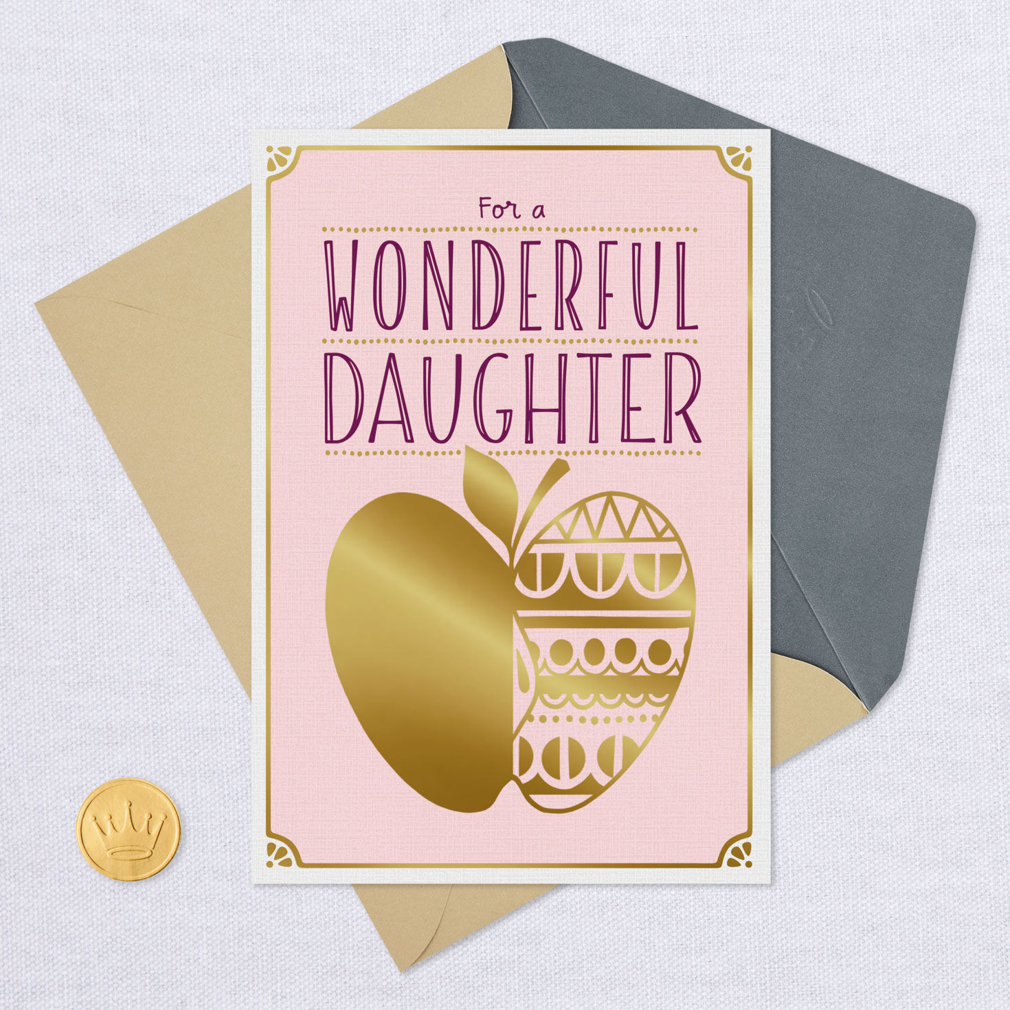 Golden Apple Rosh Hashanah Card for Daughter, , large image number 5
