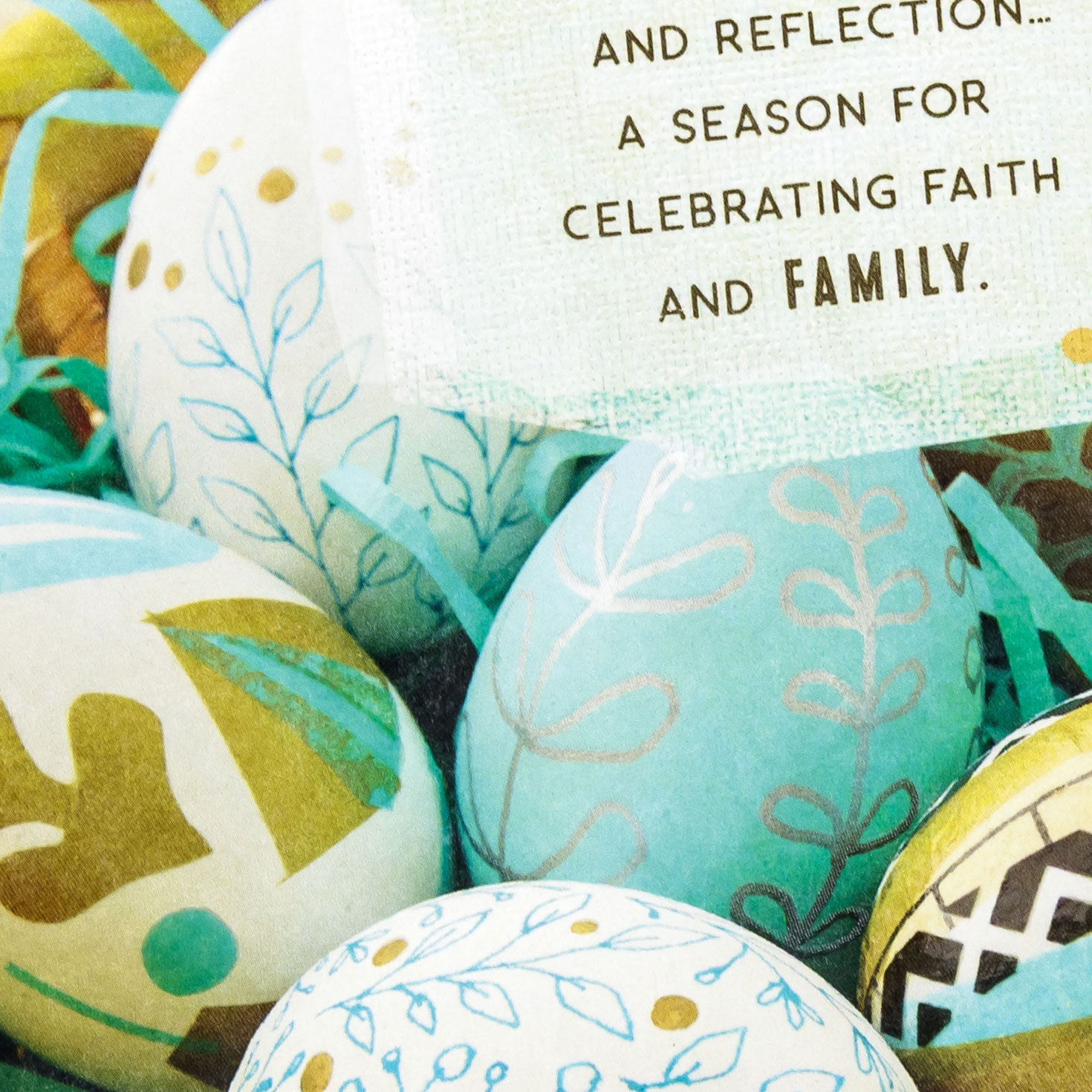 Decorated Eggs in Basket Easter Card for Mom &  Dad Card Front Detail image number 4