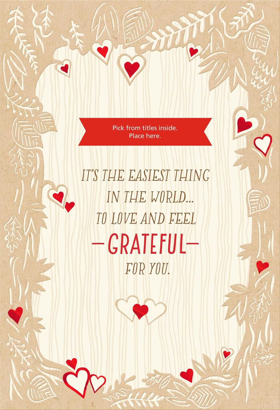 Tree With Heart Border Pick A Title Valentine S Day Card