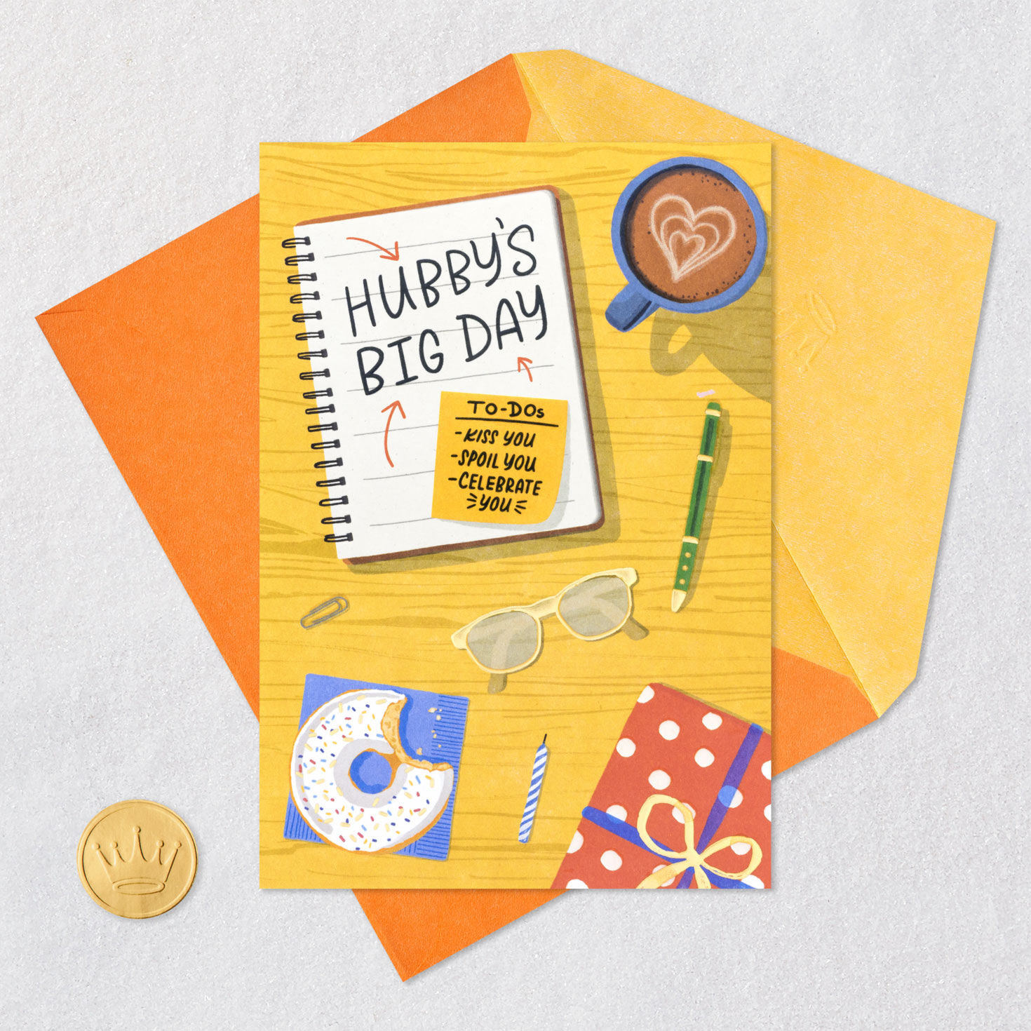 To-Do List for Husband Birthday Card Card Front with Envelope and Gold Seal image number 5