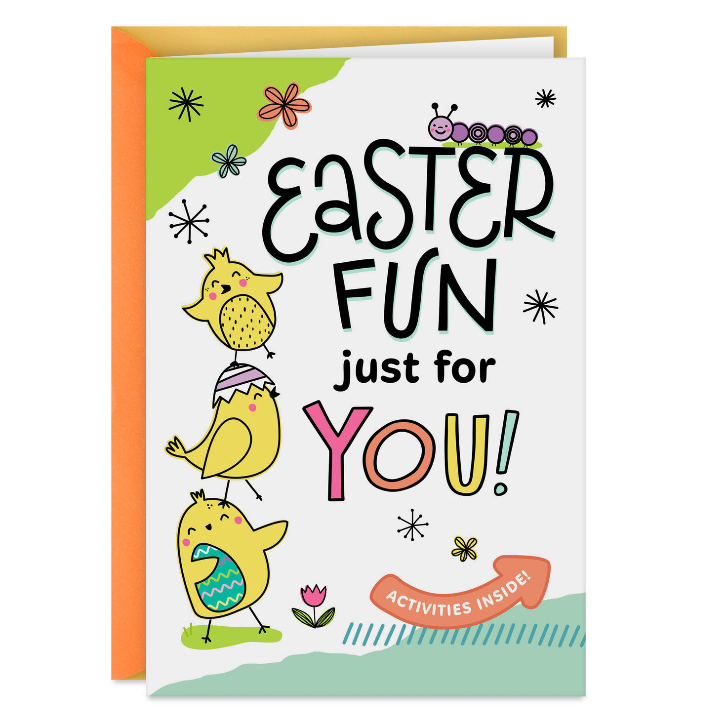 "Hoppy" Fun for You Easter Card With Activities for Kids