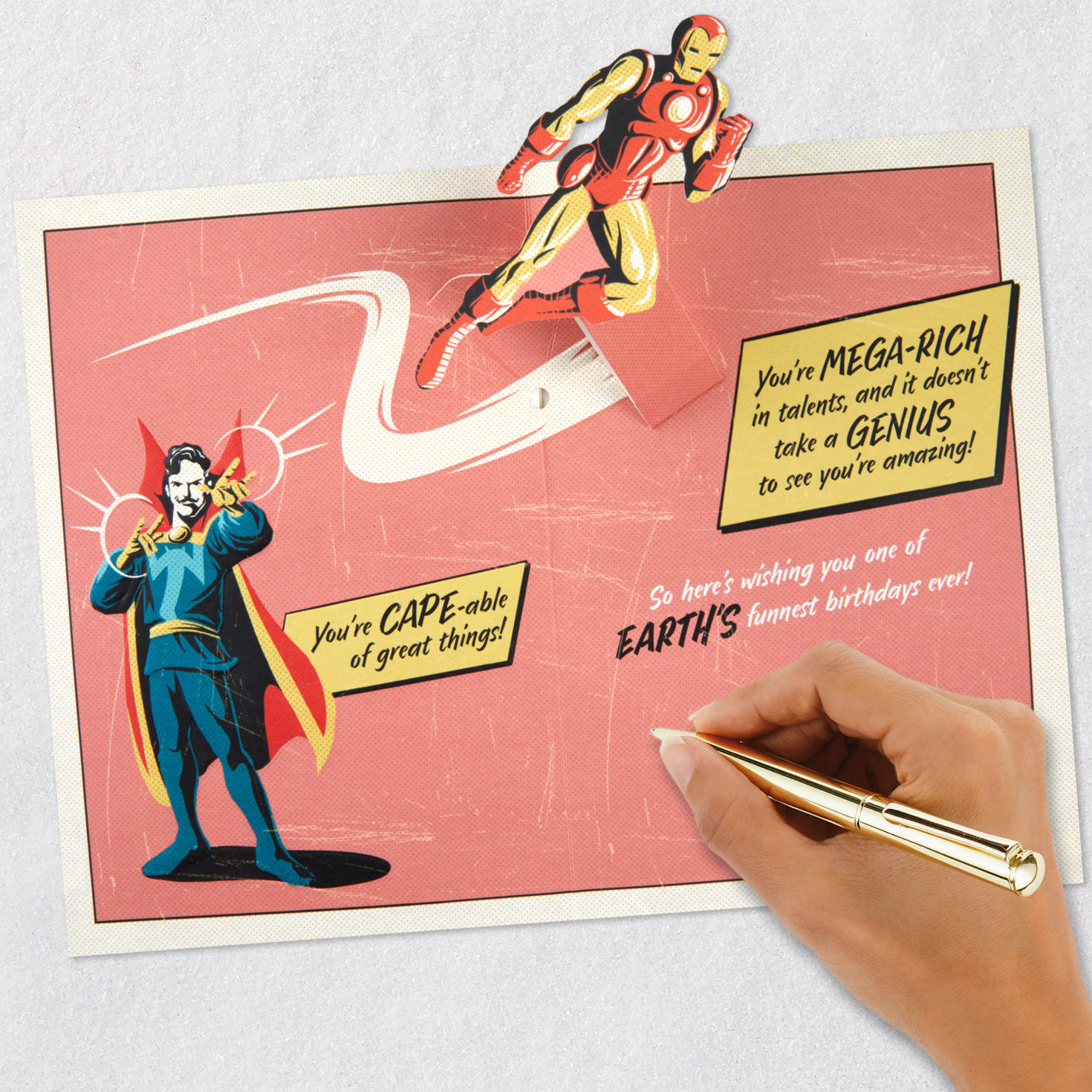 Marvel Avengers One Super Son Pop-Up Birthday Card for only USD 6.99 | Hallmark