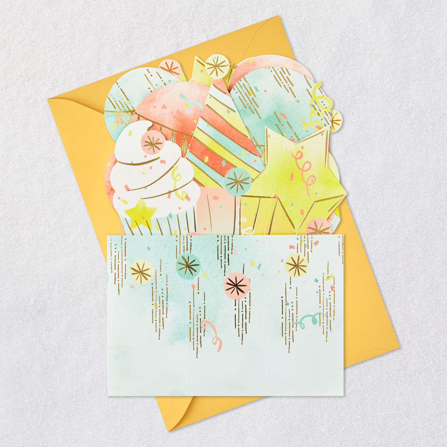 Celebrating You Cupcake, Stars and Balloons 3D Pop-Up Birthday Card for only USD 7.99 | Hallmark