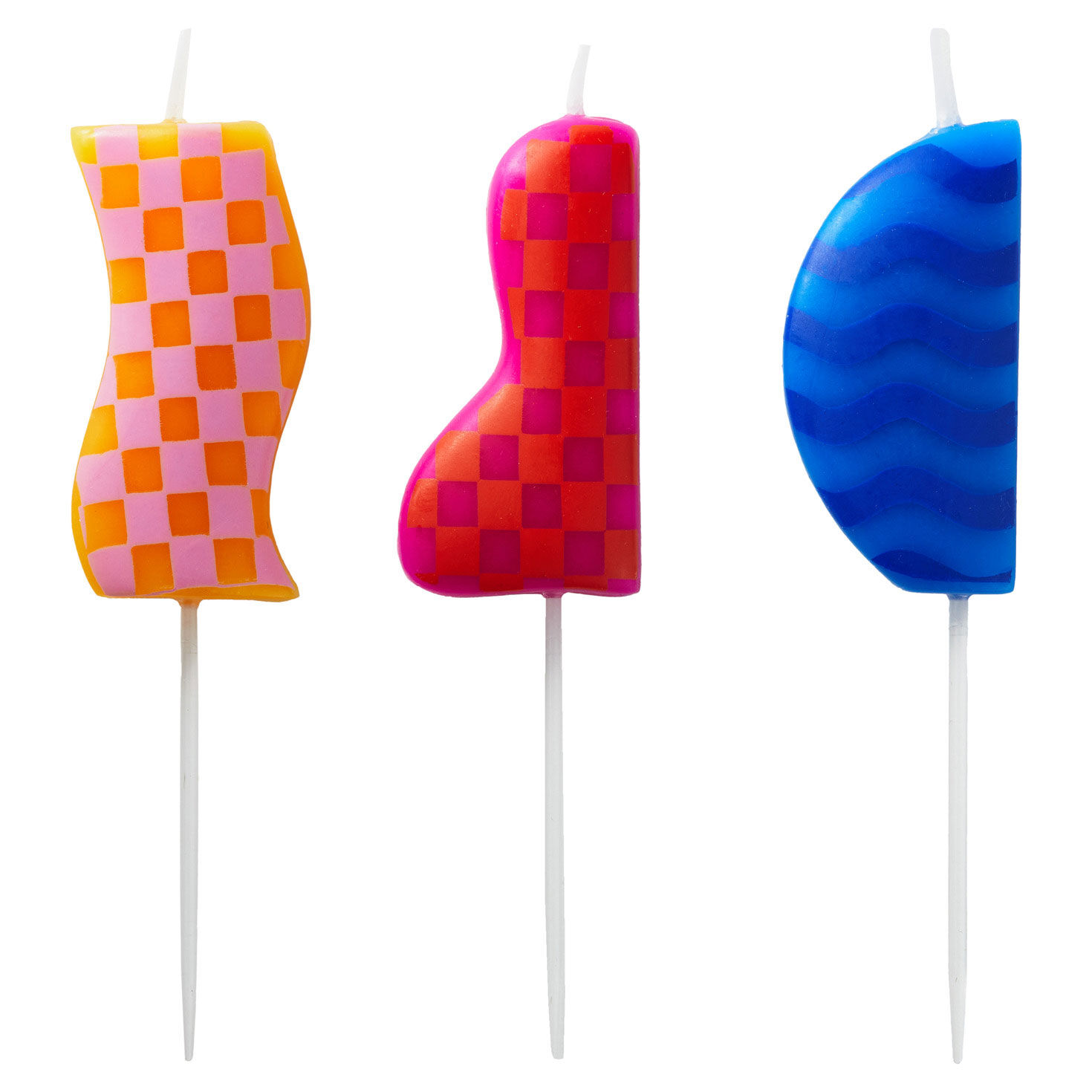 Colorful Geo Party Candles, Pack of 3 for only USD 5.99 | Hallmark